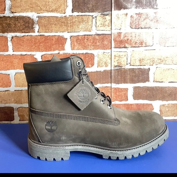 TIMBERLAND MEN’S PREMIUM WP BOOT MEDIUM BROWN NUBUCK - Picture 3 of 5